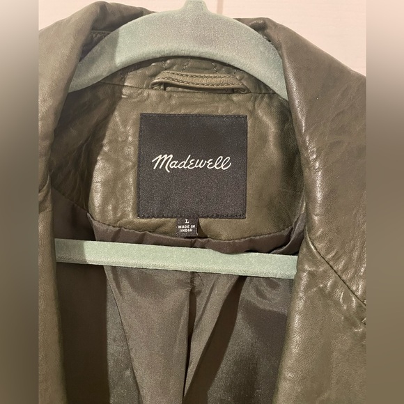 COPY - Madewell Women Washed Leather Motorcycle Jacket - Picture 2 of 7